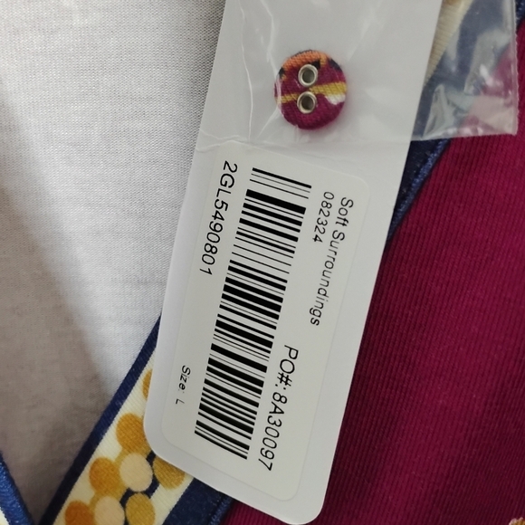 NWT Soft Surroundings Zennia Tunic Top Size L Comfort Stretch Fall Casual - Picture 7 of 7